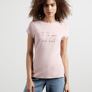 Ted Baker London Blush Pink Short Sleeve To The Moon And Back Tee 0